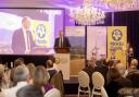 UFU President, David Brown speaking to guests at the dinner in the Lough Erne Resort recently.