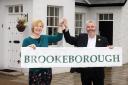 File photo from 2016 of Hazel Gardiner, Principal of Brookeborough Controlled Primary School, and Dermot Finlay, Principal of St. Mary’s Primary School, upon the then green light being given to the Brookeborough Shared Education Campus.