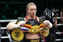 Lauren Price won the IBA, WBO and Ring Magazine world welterweight titles in Cardiff (Bradley Collyer/PA)