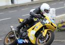 Adrian Heraty rounds Robo's corner in Armoy at the weekend.