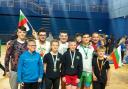 Some of the Erne Wrestling Club squad that competed at the Irish Championships in Dublin..
