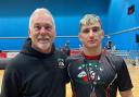 Coach Bruce Irwin and Ivan Enchev.