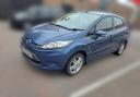 The image of the blue Ford Fiesta, registration number MGZ 6242,  which was used as a getaway car by those who shot DCI John Caldwell.