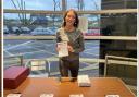 A SOAS volunteer who is collectiong signatures and support for the Five Point Plan at Dunnes Stores, Enniskillen on Wednesday.  Source SOAS.