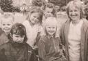 THE children of Enniskillen Nursery School at their sports day (from left) Amy McClements, Sarah Little, Emma Johnston, Luch Barr, Rhiannan Magee and nursery assistant, Mrs. Mathews. 2002.