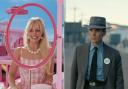 This combination of images shows Margot Robbie in a scene from 'Barbie' left, and Cillian Murphy in a scene from 'Oppenheimer' (Warner Bros Pictures/Universal Pictures via AP)