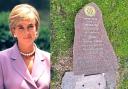 The Peace Cairn, dedicated by Diana, Princess of Wales, has been damaged by vandals.