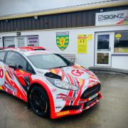 Garry Jennings' Fiesta R5 that he is competing in the British Rally Championship.