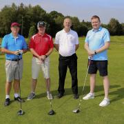 Joe Woods, Eugene Rooney, Castle Hume Club Captain Conrad Wheeler and Conor Rooney