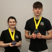 Charlotte McGuigan, Bronze medal winner in the 49kg and Darragh Love, Gold medal winner in the 71kg just back from the Freestyle Wrestling championships in Helsinki,Finland.