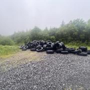The dumped tyres.