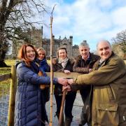Heather McLachlan, National Trust Director for Northern Ireland ; Gemma Carson General Manager for Fermanagh; Lady Erne; Jonny Clarke,Assistant Director.