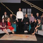 The cast and crew of 'The Game's Afoot' pictured front, from left: Shelby Keys, Victoria Johnston, Deborah Fallis, Amy Robinson. Back from left: Christian Carbin, Conor Friery, Nick Hambly, Padraig Connolly, Sheila O'Hare, Betty McCabe,