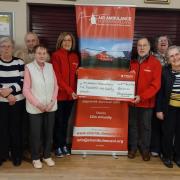 Members of Enniskillen Legion Bowling Club presented Air Ambulance NI (AANI) local volunteers Roisin Gallagher and Barry Barnz with a cheque for £520 recently.
The funds were raised over the past year by the bowling club, and also includes the