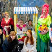 The cast of Borderline Players' pantomime 'Little Bo Peep'.