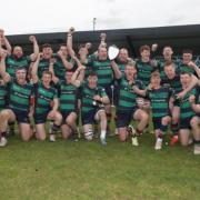 The Clogher Valley players celebrate after their win over Richmond today.