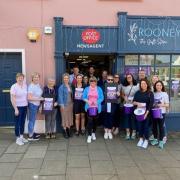 A team of collectors in Belleek collecting on behalf of Fermanagh Women's Aid.