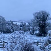 Heavy snow pictured in Enniskillen, Co Fermanagh, this morning.