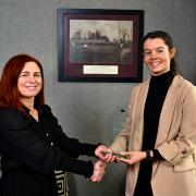 Edele O'Reilly, Director of Sales and Marketing, The Croke Park Hotel presenting Eimear with her award.