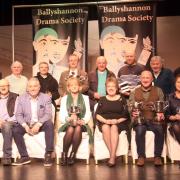 Award winners at the closing night of Ballyshannon Drama Festival. Photos: John Fallon.
