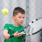 Kyle Deery plays a back hand shot at the West of Ulster Junior Championships on Saturday.*