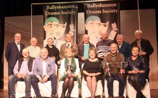 Award winners at the closing night of Ballyshannon Drama Festival. Photos: John Fallon.