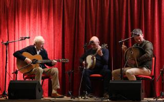 Some of the evening's Trad musicians playing together.
