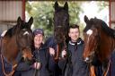 David Christie, with his son David and their runners at The Cheltenham Festival, Winged Leader; Koshari and Vaucelet.