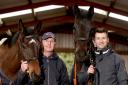 David Christie, with his son David and their runners at The Cheltenham Festival, Winged Leader and Koshari.