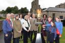 Pictured at the lighting of the Jubilee Beacon are David Monaghan, Scouting Ireland; George Irvine, Fermanagh Scouts; Jane Styles, Deputy Lieutenant; Mandy McQuade, Co. Fermanagh Guides; Rosemary Forde, County Scout Commissioner; Garry Clarke, Fermanagh