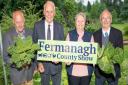Representatives from Fermanagh County Show promoting the fruit, vegetables and home industries section (from left); Edward Vance, Stanley Moffatt, Florence Eames and Noel Coffey.