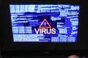 Virus on a computer screen