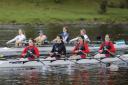 Crews competing in last year's Fours Head of the River on Lough Erne.