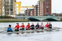 At Lagan Head of the River representing ERBC are Annie Fowler, Milena Remedios, Jessica Kingston, Hannah Armstrong, Zara Lindsay, Amy Lipscomb, Meabh Murphy, Andrea Blake and cox Hannah Naylor. Action photos: Eugen Baban @vintagelensni.