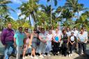 Staff and students from South West College (SWC) are pictured following a tour of the Hilton Aruba Caribbean Resort with Lily Polsbroek, Senior Sales Manager; Jessica Valbuena, Marketing and Revenue Manager; and Gerold Kross, EPI Colegio, Aruba. Jessica