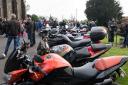 A small part of the large gathering for the annual Bikers' Memorial. Photo by Brian MacNamee.