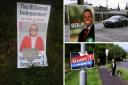 Defacement of posters during this year's local election campaign.
