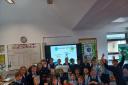 Pupils at Enniskillen Integrated Primary School during the NI Water visit to the school.