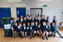 Derrygonnelly PS pupils enjoying NI Water's Education Team's visit.