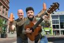 Gareth Hardy, Hardy Distribution, distributors of Boost Drinks in NI, is joined by musician, John Garrity to launch Boost Juic’d Blood Orange and Raspberry Crush’s search for Northern Ireland’s talented buskers, singers and musicians,