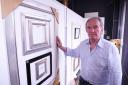 Colin Burns, Devenish Gallery, with a selection of the frames