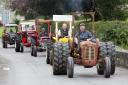 Gerry McIlroy and his multi-wheeled vehicle on the Donagh Tractor run.