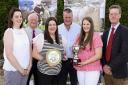Sponsors and officials for The NI Blonde Club Championship at Clogher Valley Show: Wendy Kerr, NFU Mutual; Lexi Johnston, NI Blonde Club; Stacey Cherry, NFU; Roger Johnston, NI Blonde Club; Victoria Johnston, NI Blonde Club and Nicholas Lowry, Chairman.