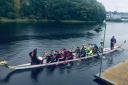 Cancer Connect NI Devenish Dragons competing in the Donegal Dragons Regatta.