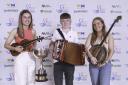 Ciara O'Donnell, Aodhán O'Donnell and Olivia O'Donnell (Button Accordion, Fiddle and Banjo) of CCÉ, Ros Liath, Co. Fermanagah, First Place All Ireland Winners for Trios, 'Tommy Donnelly Cup' (12-15 years) at the 2023