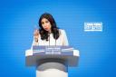 Home Secretary, Suella Braverman delivers her keynote speech to the Conservative Party annual conference in Manchester. Picture date: Tuesday October 3, 2023.