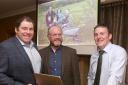Kilkenny dairy farmer Bryan Daniels (right), guest speaker at Fermanagh Grassland Club, with Roland Graham (left), Chairman, and William Johnston, Secretary.