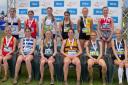Annabel Morrison (front row, third from left) with her medal after securing third place in the All Ireland Girls U18 race in Kilkenny.