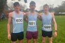 St. Michael’s Ben Warnock, Frank Buchanan and Jamie McDonnell who competed in the senior race.