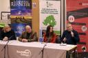Panellist at The Impartial Reporter, Standing up to Poverty Event at The South West College are from left, Caroline Rice, Commnity Activist, Rev. Stephen McWhirter, Rossorry Parish Church, Jenny Irvine, ARC, Healthy Living Centre and Paul Kellagher,